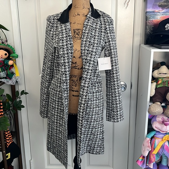 Ellen Tracy Jacquard Topper Jacket🖤🖤🖤 - Picture 3 of 6